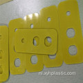 Gele epoxyvezelplaat die delen machinaal bewerkt